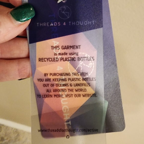 *NWT Threads 4 Thought Black Mesh Roma Muscle Tank Top* - Picture 5 of 8